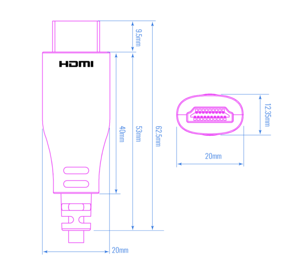 33FT (10M) 8K ULTRA HIGH SPEED CERTIFIED 48GBPS PLENUM OPTICAL HDMI CABLE W/HDR & DOLBY VISION